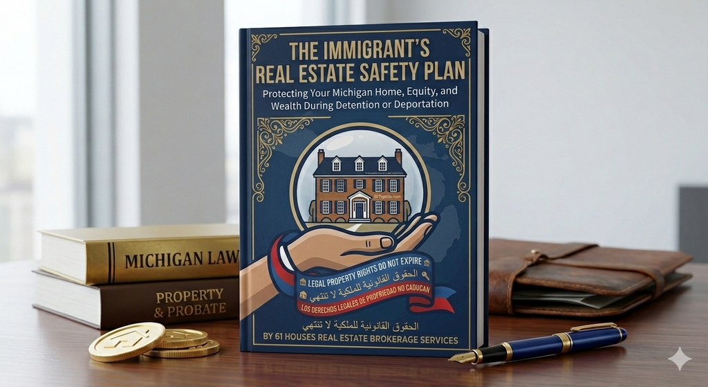 The Immigrant's Real Estate Safety Plan book cover — Protecting Your Michigan Home, Equity, and Wealth During Detention or Deportation