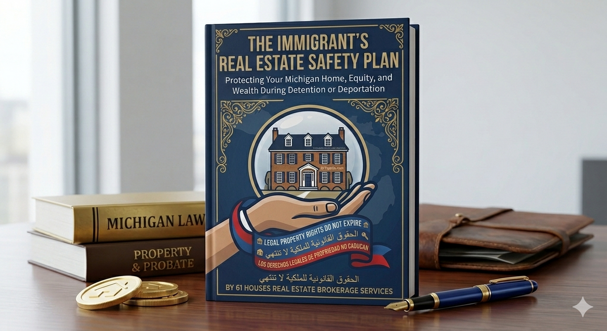 The Immigrant's Real Estate Safety Plan book cover — Protecting Your Michigan Home, Equity, and Wealth During Detention or Deportation